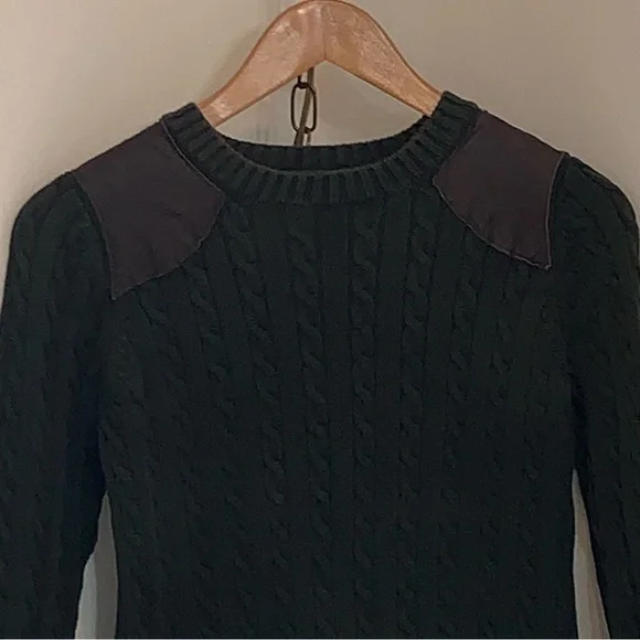 525 America Cable Knit Shoulder Patch Sweater - Picture 5 of 9